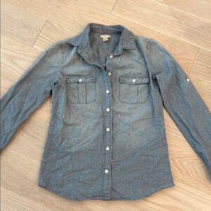 J Crew Denim Button-Up Shirt